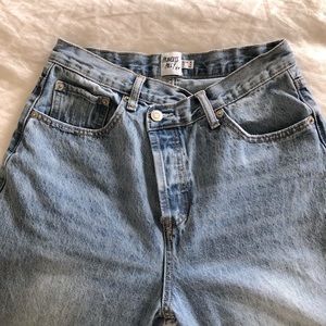 Princess Polly Asymmetric Straight Leg Jeans